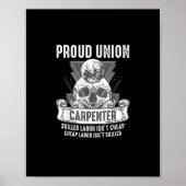 ユニオ誇りを持ったン大工の熟練労働は安くない ポスター (正面)