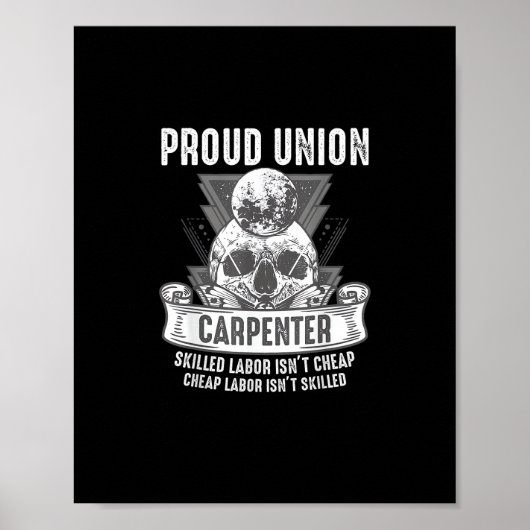 ユニオ誇りを持ったン大工の熟練労働は安くない ポスター (正面)