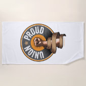 ユニオ誇りを持ったン ビーチタオル (正面)