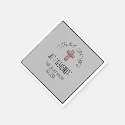 ユニオ賛美ン結婚のナプキンス スタンダードカクテルナプキン (角)