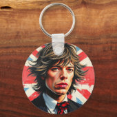 ユニオ転がン・ジャックの前のミック・ジャガーの石 キーホルダー (裏面)