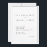 ユニカモダン結婚式招待状 招待状<br><div class="desc">これはモダン黒い結婚式招待状だお洒落縁ど。RSVPと一致し、日付を保存し、フローラ封筒も販売のために利用可能。</div>