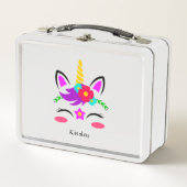 ユニカラフルコーパーソナライズされたン金属弁当箱 メタルランチボックス (正面)