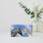 ユニキスをするコーンファンタジーホース名刺 名刺 (スタンド正面)