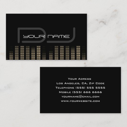 ユニクおエレガントよびDJ名刺 名刺 (正面/裏面)