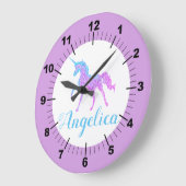 ユニクパーソナライズされたカラフルロン ラージ壁時計 (傾斜)