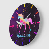 ユニクパーソナライズされたカラフルロン ラージ壁時計 (傾斜)