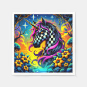 ユニク市松模様にロン スタンダードカクテルナプキン (正面)