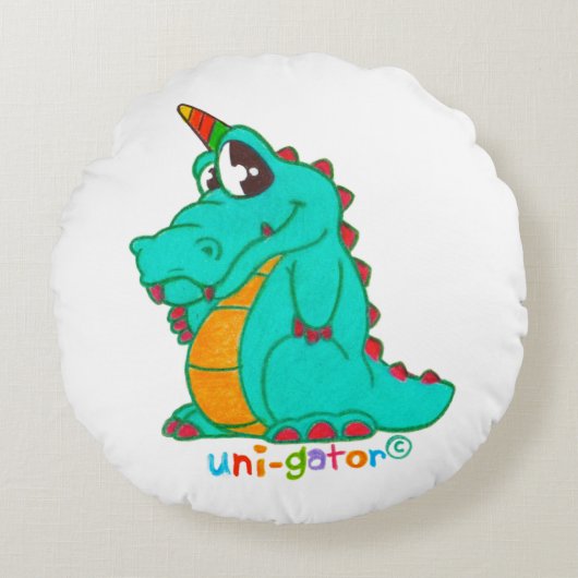 ユニゲーター枕 ラウンドクッション (正面)