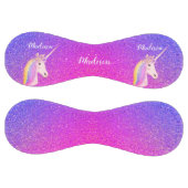 ユニコパーソナライズされたーンピンクパープルグリッターガールズ ソフトボール (パネル)