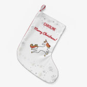 ユニコモダンーンのスノーフレークの個人クリスマス スモールクリスマスストッキング (正面 (吊り時))