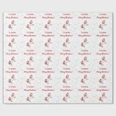 ユニコモダンーンのスノーフレークの名前メリークリスマス ラッピングペーパー (フラット)