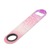 ユニコンパーソナライズされたングラデーショングリッターボトルオープン スピード栓抜き (裏面アングル)