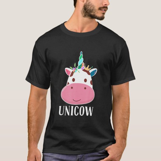 ユニコーおもしろいウ牛の恋人ギフトかわいい牛の衣装Cow G Tシャツ (正面)