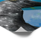 ユニコーキスをするズハート結婚記念日ポスター ポスター (角)