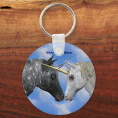 ユニコーキスをするンズファンタジーキーチェーン キーホルダー (正面)