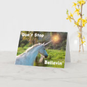 ユニコーストップンと信じないで カード (黄色い花)