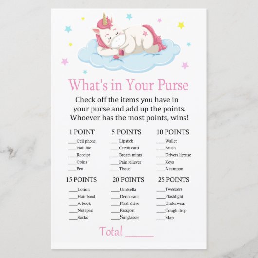 ユニコーンあなたの財布ゲームの中に何があるか (正面)