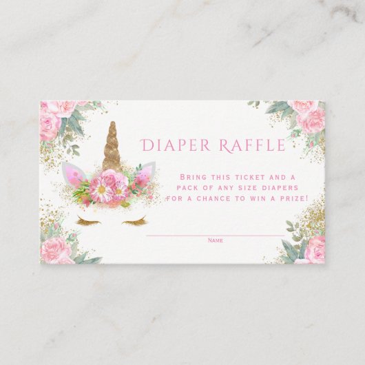 ユニコーンおむつくじチケット エンクロージャーカード (正面)