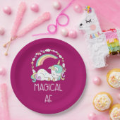 ユニコーンおもしろいことわざマジカルAFイラストレーション ペーパープレート (パーティー)