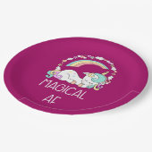 ユニコーンおもしろいことわざマジカルAFイラストレーション ペーパープレート (アングル)