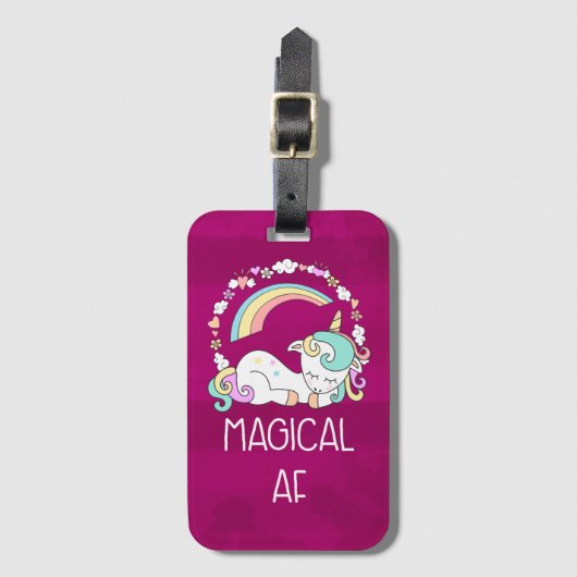 ユニコーンおもしろいことわざマジカルAF ラゲッジタグ (正面縦)