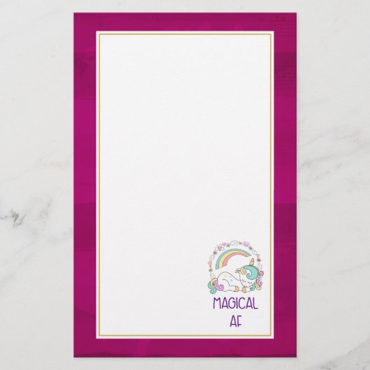 ユニコーンおもしろいことわざマジカルAF 便箋 (正面)