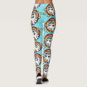 ユニコーンおもしろいとレインボーグラフィックパターンレギンス レギンス (裏面)