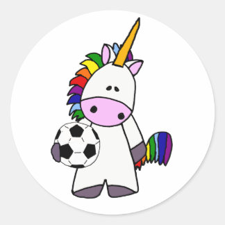 ユニコーンおもしろいの遊サッカー漫画 ラウンドシール