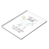 ユニコーンおもしろいイラストレーションとことわざ ノートブック (左側)