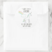 ユニコーンおもしろいイラストレーションとことわざ ラウンドシール (バッグ)