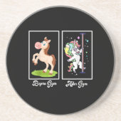 ユニコーンおもしろいイラストレーションアフタージム コースター (正面)