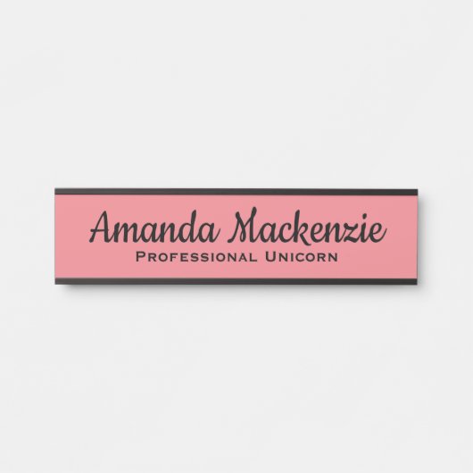 ユニコーンおもしろいオフィスのドアのサイン サインプレート (正面)