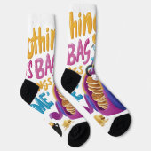 ユニコーンおもしろいスローガン ソックス (右)