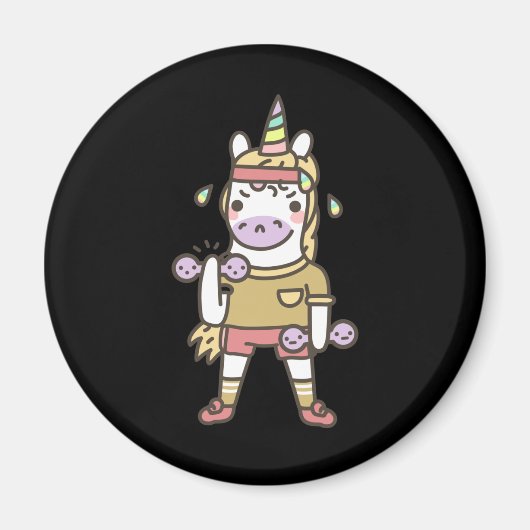 ユニコーンおもしろいトレーニング マグネット (正面)