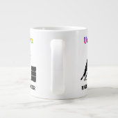 ユニコーンおもしろいバレルレーサー ジャンボコーヒーマグカップ (裏面)