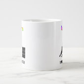 ユニコーンおもしろいバレルレーサー ジャンボコーヒーマグカップ (正面)