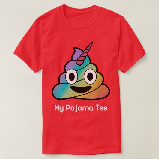 ユニコーンおもしろいパジャマ可愛いおもしろいカラーPj T Tシャツ (デザイン正面)