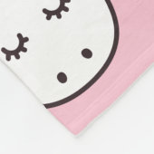ユニコーンおもしろいパターンピンク魔法ウマかわいい フリースブランケット (角)