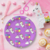 ユニコーンおもしろいパターン魔法馬 ペーパープレート (パーティー)