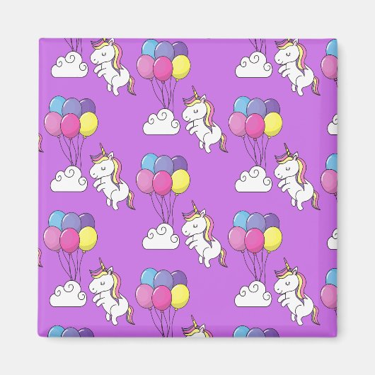 ユニコーンおもしろいパターン魔法馬 マグネット (正面)