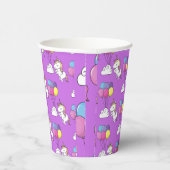ユニコーンおもしろいパターン魔法馬 紙コップ (右)