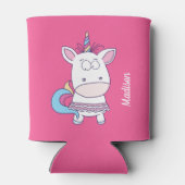 ユニコーンおもしろい名前をカスタムする缶クーラー 缶クーラー (裏面)