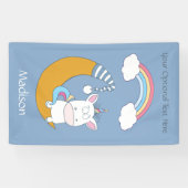 ユニコーンおもしろい名前をカスタムする、文字、カラーバナー 横断幕 (横)