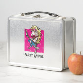 ユニコーンおもしろい漫画パーティー動物グラムロッカー メタルランチボックス (インサイチュ)