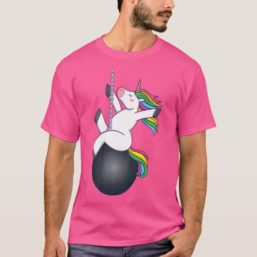ユニコーンおもしろい難破ボールことわざ Tシャツ (正面)