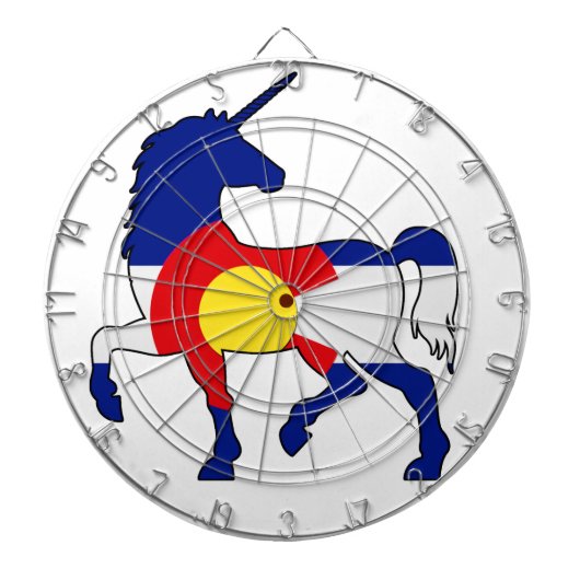 ユニコーンおよびコロラド州! ダーツボード (正面)