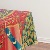 ユニコーンおよびゴシック様式ファンタジーの花の花のモチーフ テーブルクロス (インサイチュ)