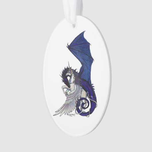 ユニコーンおよびドラゴンのオーナメント オーナメント (正面)