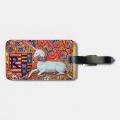 ユニコーンおよびファンタジーフローラパーチメントモノグラム ラゲッジタグ (裏面横)
